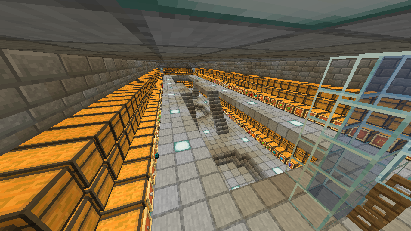Minecract automatic item sorter 3.5Mill - decorated schematic (litematic)